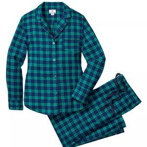 NEW NWT Petite Plume Women's Highland Tartan Pajamas Pajama Set Size Large $94